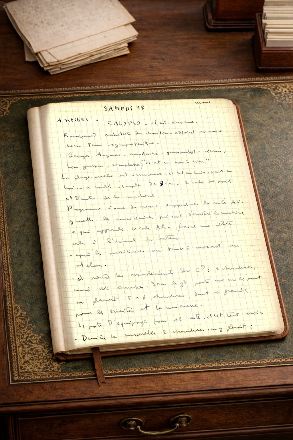 Cahier manuscrit de Frédéric Dumas