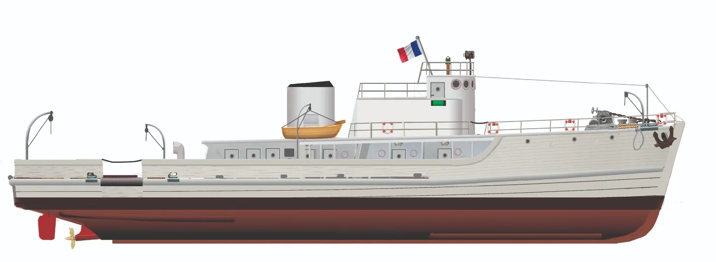 Évolution du navire: 1950, Antibes